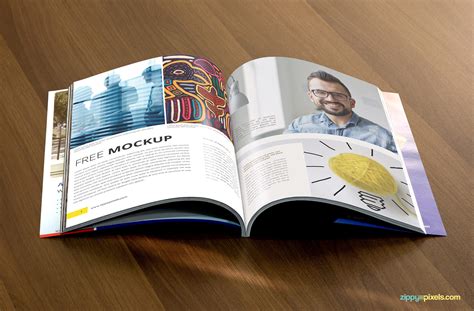 Free Realistic Catalog Mockup PSD ZippyPixels