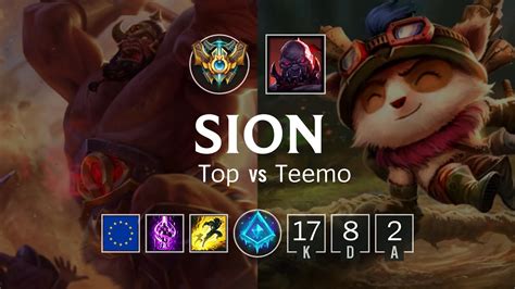 Sion Top Vs Teemo Euw Challenger Patch 8 21 Youtube