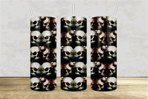 Skulls Halloween Tumbler 20oz Graphic By Superdong Nu Creative Fabrica