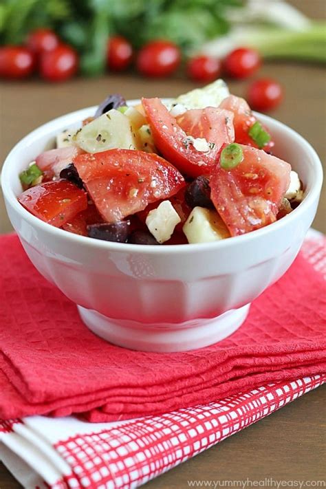 Greek Tomato Salad Yummy Healthy Easy