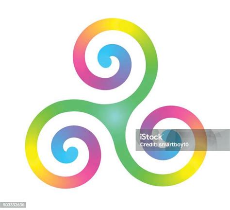 Simbol Triple Spiral Atau Triskele Celtic Symbol Ilustrasi Stok Unduh