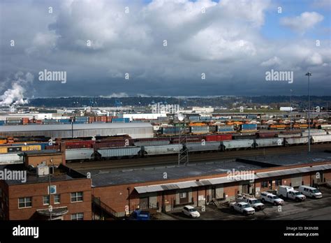 Downtown Tacoma Washington Skyline Stock Photo Alamy
