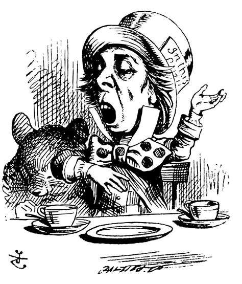 The Mad Hatter Drawing by John Tenniel