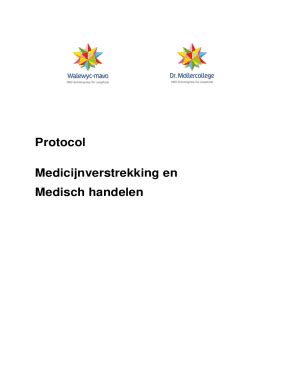 Invulbaar Online Protocol Medicijnverstrekking En Medisch Handelen