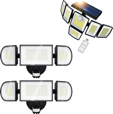 Imaihom Solar Outdoor Lights With Heads Led Motion Sensor Lights