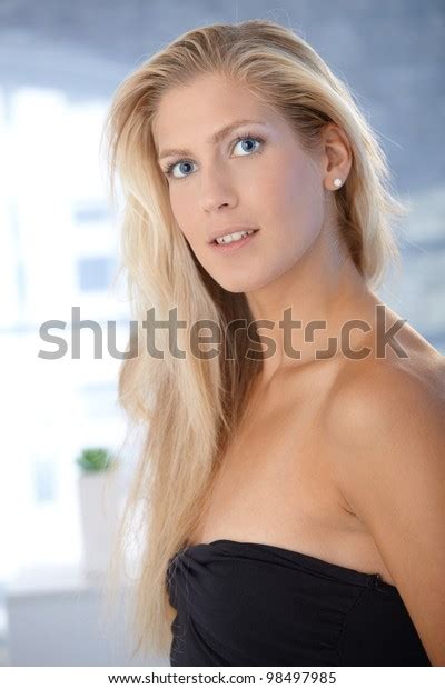 Portrait Attractive Blonde Woman Long Hair Stock Photo Shutterstock