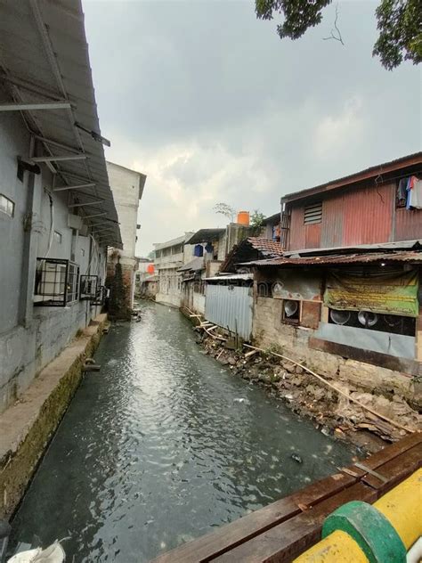 Dirty River In Urban Downtown Of Jakarta Editorial Photography Image