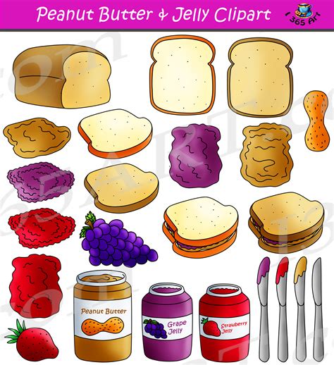 Peanut Butter And Jelly Sandwich Clip Art