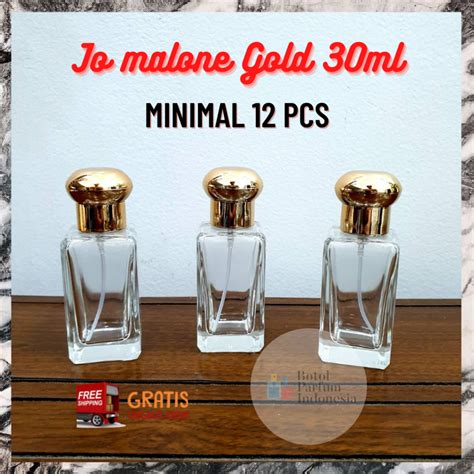 Jual BOTOL PARFUM KOSONG SPRAY KACA JOJO GOLD CAP 30 ML BOTOL JOMALONE