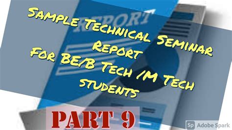 How To Write A Technical Seminar Report With Simple Examples Models