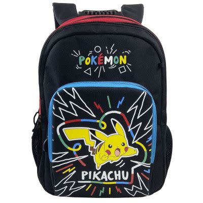 Mochila Escolar adap trolley Pokémon Colorful 42cm Loja da Criança