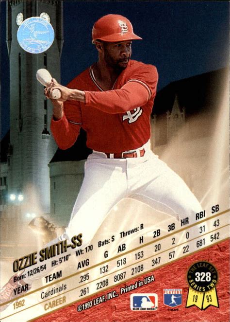 1993 Leaf 328 Ozzie Smith NM MT EBay