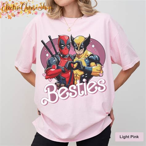 Superhero Deadpool Wolverine Besties Marvel X Men T Shirt For Men Women Cute Wolverine Deadpool