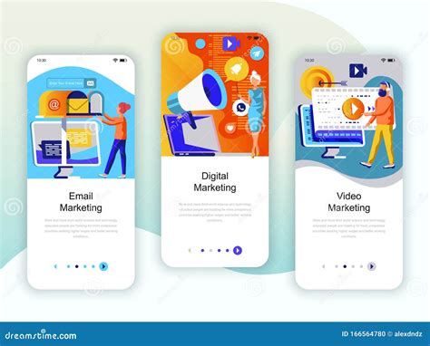 Set Of Onboarding Screens User Interface Kit For Web And App