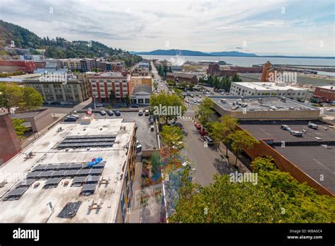 Aerial View Of Bellingham Wa Stock Photo Alamy