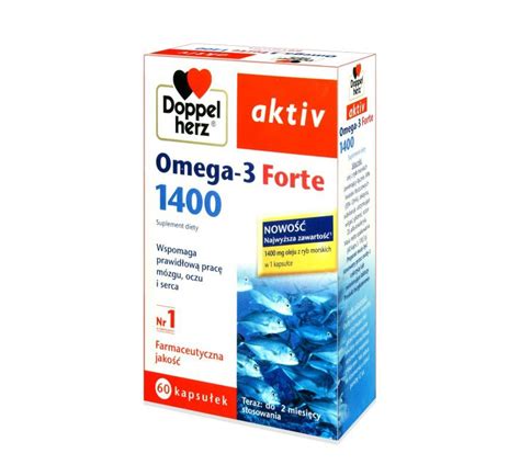 Doppelherz aktiv Omega3 Forte 1400 x 60 kapsułek Poprawa wzroku