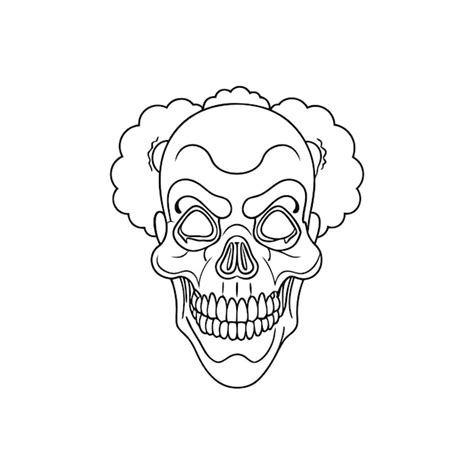 A drawing of a clown with a creepy face on it | Premium AI-generated vector