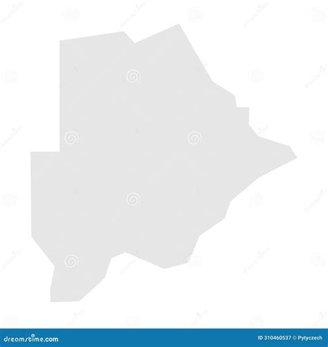 Botswana Simplified Smooth Vector Country Map CartoonDealer