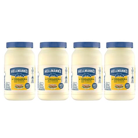 Kit 4 Maionese para lanches e refeições Hellmann s Tradicional contém