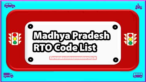 Madhya Pradesh Rto Code List 2024 Mp Rto Codes Pdf Download Link