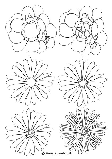 81 Sagome Di Fiori Da Colorare E Ritagliare Per Bambini PianetaBambini It