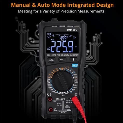 Buy Digital Multimeter Manual Auto Mode 10000 Counts True RMS Auto