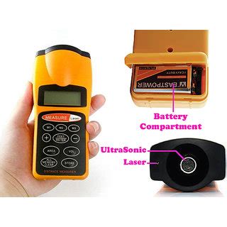 Gadget Hero S Ultrasonic Distance Measure Meter With Laser Pointer