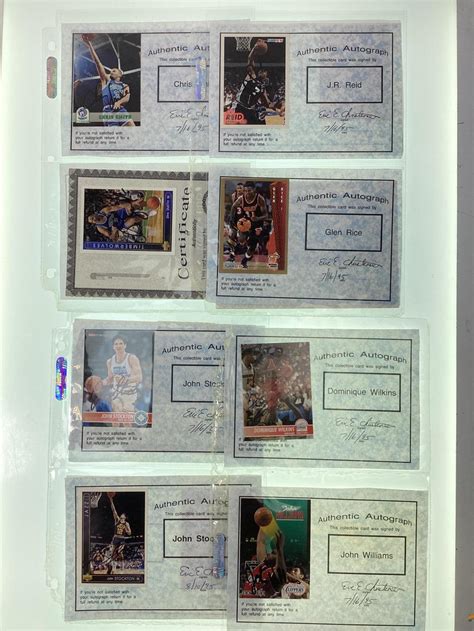 Lot 14 Nba Autographed Trading Cards