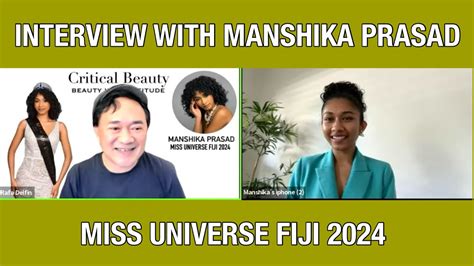 Interview With Manshika Prasad Miss Universe Fiji 2024 Youtube