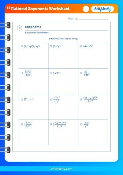 Learning About A Rational Exponents Worksheets [pdfs]