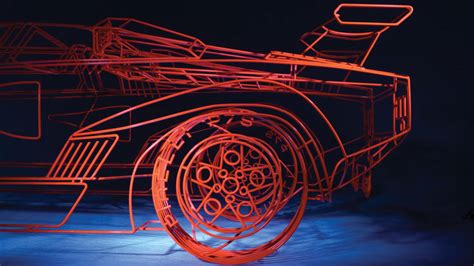 Lamborghini Countach Wireframe Sculpture By Benedict Radcliffe 2