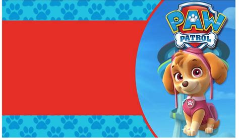 Etiquetas Tarjetas Paw Patrol Todo Peques