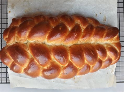 My first braided bread and Challah. It's a sourdough Challah. Thanks to u/thecookingofjoy for ...