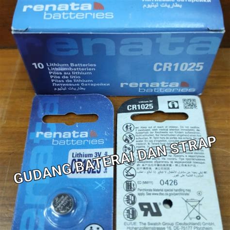 Jual Baterai Batre Betere Batrai Battery Renata CR 1025 Jakarta Pusat