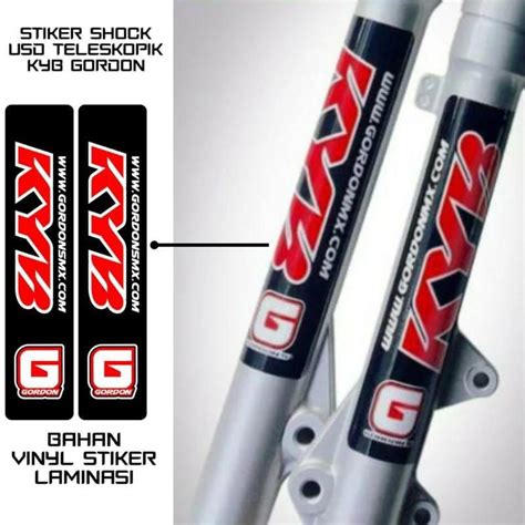 Jual Stiker Shock KYB Gordon Sticker Shock Tele KLX Gordon Satu Set