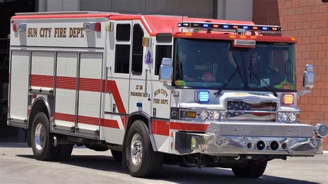 Sun City Fire Medical Dept Ladder Tender Responding Youtube