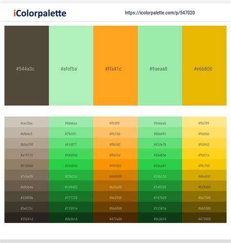 5 Latest Color Schemes with Orange And Light Green Color tone ...