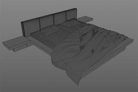 Double Bed 3d Model Turbosquid 2178173