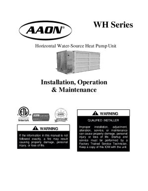 Fillable Online Horizontal Vertical Series Water Source Heat Pumps