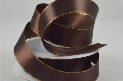 Mm Mm Mm Mm Single Satin Ribbon With Lurex Edge