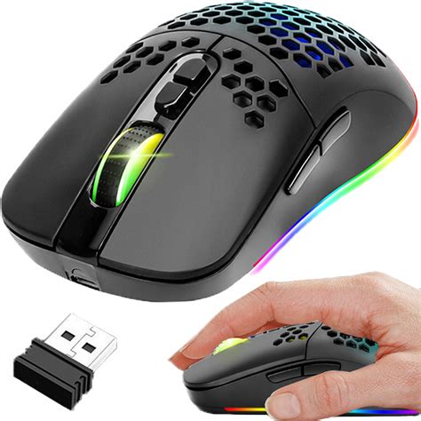 MYSZKA GAMINGOWA MYSZ DLA GRACZY LED RGB BEZPRZEWODOWA USB BLUETOOTH