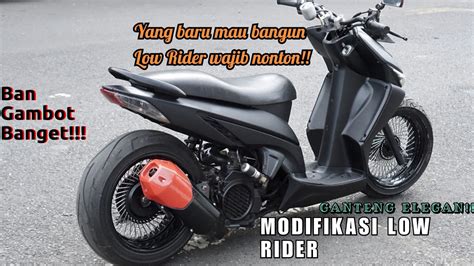 Review Modifikasi Low Rider Matic Vario 110 Karbu Sangar Ban Gambot