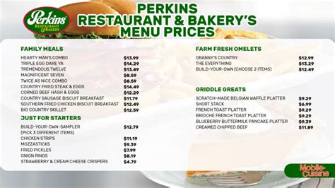 Updated Perkins Restaurant & Bakery Menu Prices (2024)