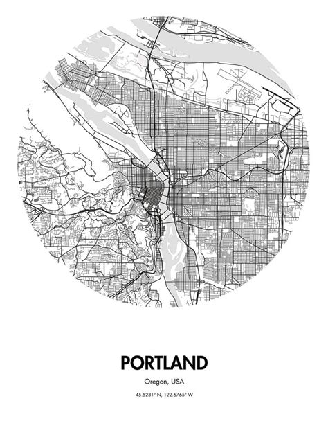 PORTLAND MAP POSTER - Dot Press