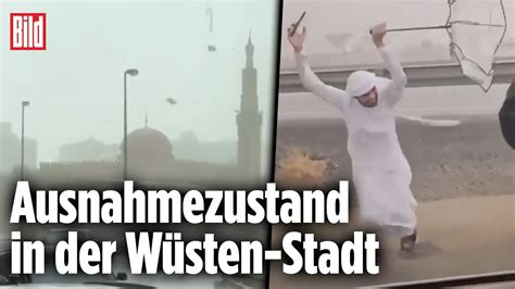 Sturm Chaos In Der W Ste Unwetter W Tet Ber Dubai Youtube