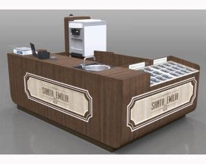 Popular Wooden Bubble Tea Kiosk Design In Mall For Sale Food Kiosk