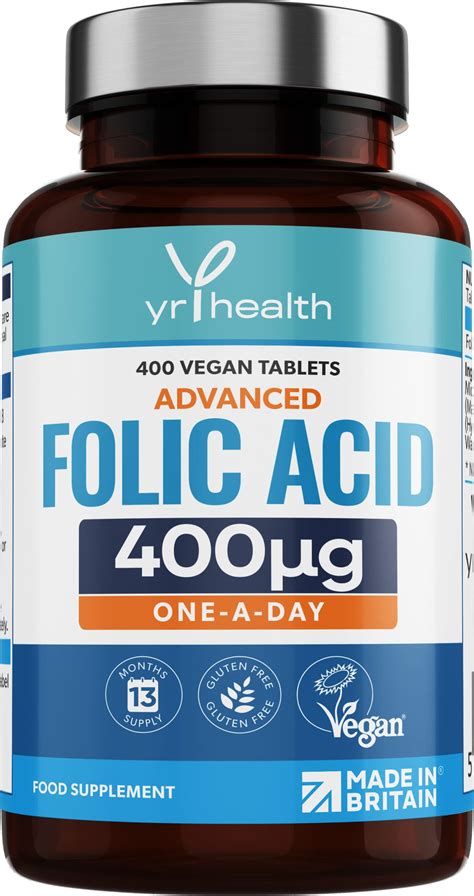 Vegan Folic Acid 400 Mcg Tablets 400 Vitamin B9 Tablets For Women 13