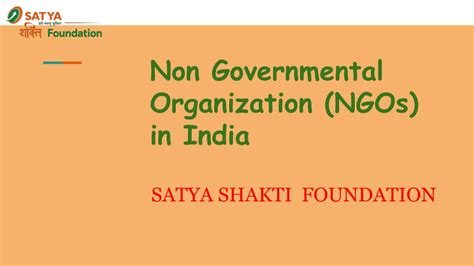 PPT Non Governmental Organization NGOs In India PowerPoint