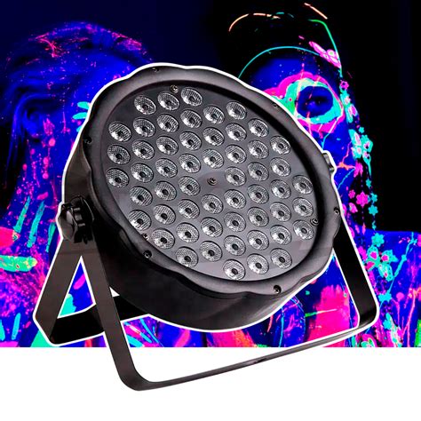 Tacho Par Led UV 54x3W Luz Negra Decoración Neon para Escenario Disco