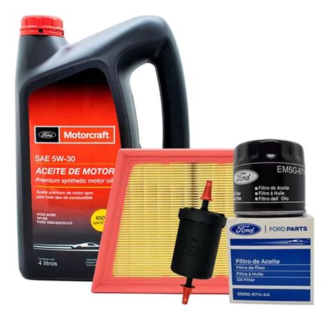 Kit 3 Filtros Aceite Sintético Motorcraft 5w30 Ford Fiesta